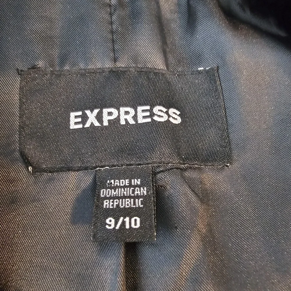 Express Womens Gray Wool Long Trench Coat Heavy Size 9/10